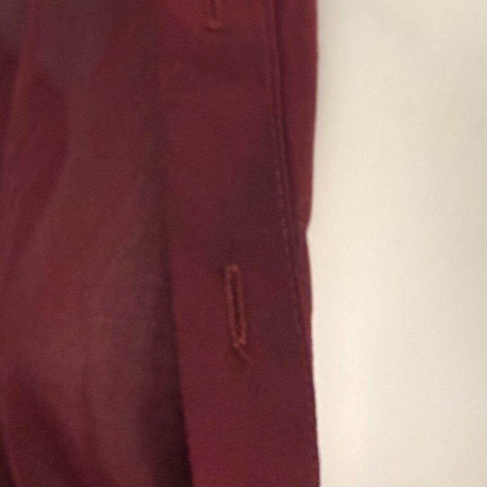 Fashion Nova Burgundy Sheer Twist-Front Blouse | Long Sleeve | Size S - Picture 12 of 12